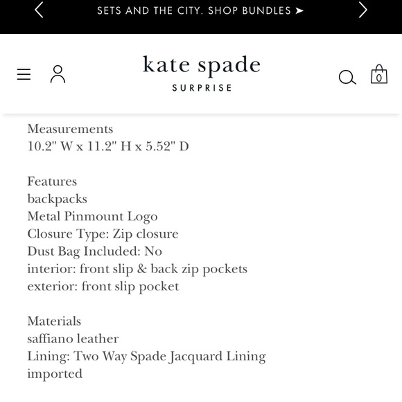 Kate Spade Backpack - Picture 3 of 3